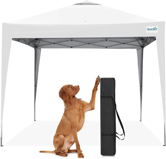 Quictent 10x10 Pop Up Canopy Tent Without Sidewall, Instant Setup Gazebo for 1 Person, Portable & Compact, Waterproof & UV...