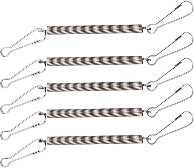 BANYUP 3.1in Spring with Clips Metal Springs 2 Clips Cage Accessories for Small Animal Hamster Guinea Pigs Water Dispenser...