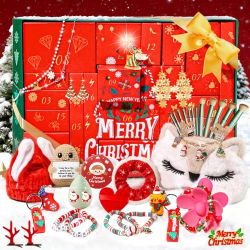 Beauty Advent Calendar 2025 for Teen Girls & Adult Women -24 Days Christmas Countdown Calendar, Fashion and Jewelry Sets I...