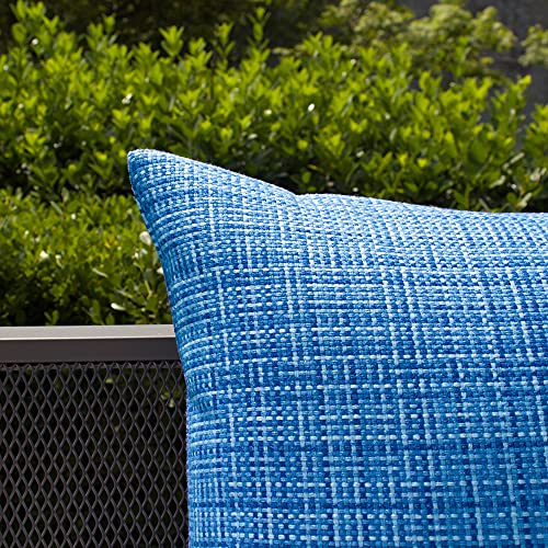Kevin Textile Outdoor Waterproof Throw Pillow Covers 14x24 Inch Pack of 2 Woven Faux Linen Farmhouse Decorative Water Resi...