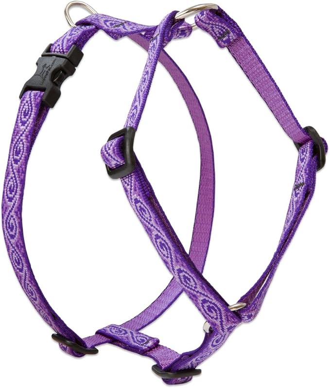 LupinePet Originals 1/2" Jelly Roll 9-14" Adjustable Roman Dog Harness for Extra Small Dogs