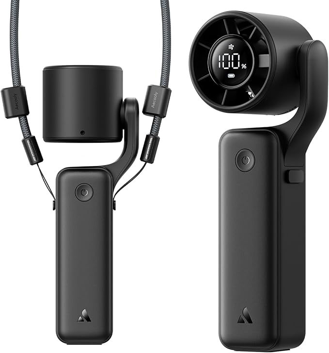 Aecooly Ultra-Pocket Portable Handheld Turbo Fan, 5 Gear AirGimbal Jet Force Airflow, Up to 15 Working Hours, USB Recharge...