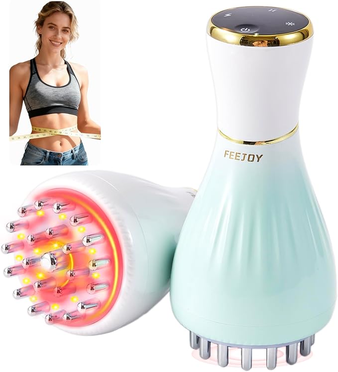 FEEJOY Lymphatic Drainage Massager & Massage Tool, Body Sculpting Machine & Fascia Blaster for Cellulite with Microcurren...