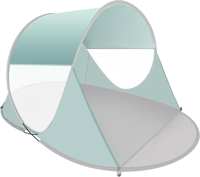 ISILER Pop Up Beach Tent, Portable Outdoor Shade Tent, UPF 50+ Beach Shelter, Easy Setup Windproof Waterproof Canopy