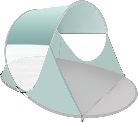 ISILER Pop Up Beach Tent, Portable Outdoor Shade Tent, UPF 50+ Beach Shelter, Easy Setup Windproof Waterproof Canopy