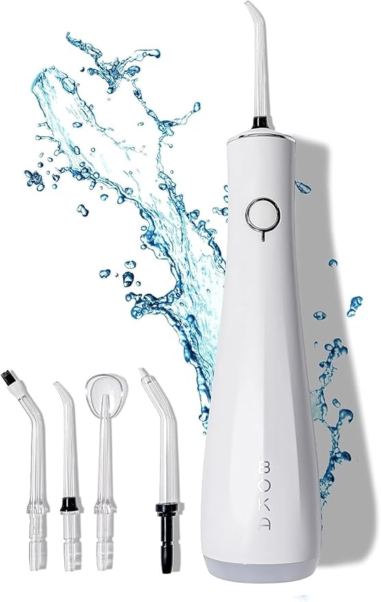 Boka Advanced Water Flosser for Teeth Cleaning, Gums & Braces w/Travel Bag - 3 Pressure Setting, Cordless Rechargeable Flo...