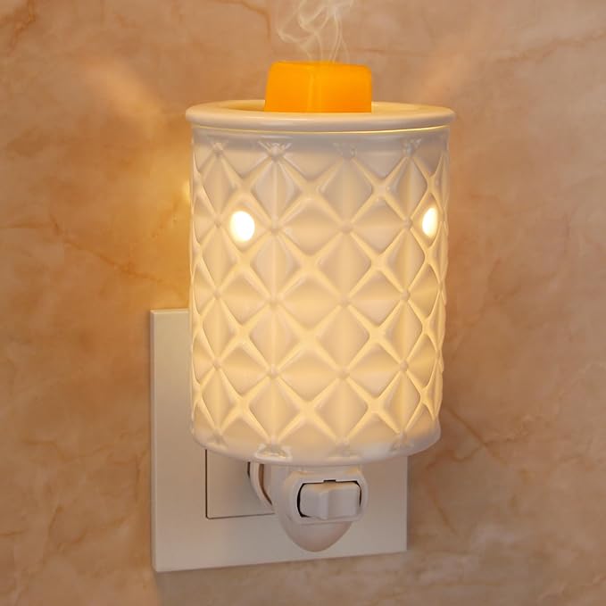 STAR MOON Ceramic Wax Melt Warmer, Plug in Wax Warmer for Scented Wax, Scentsy Wax Warmer for Fragrance Oil, Night Light W...