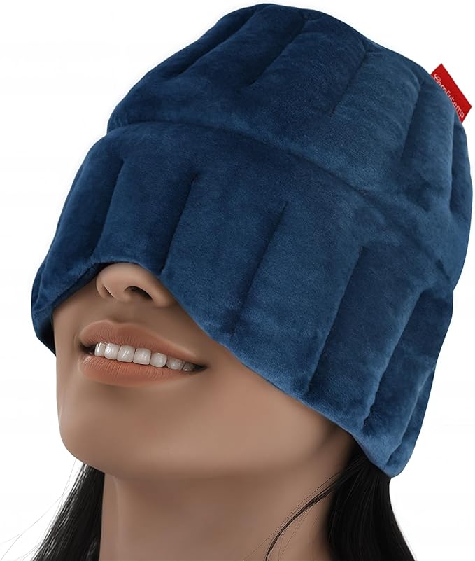 FSA Eligible HSA, Comfytemp Migraine Headache Relief Cap, Microwave Heating Pad Migraine Mask Heat Cap for Sinus Pressure,...