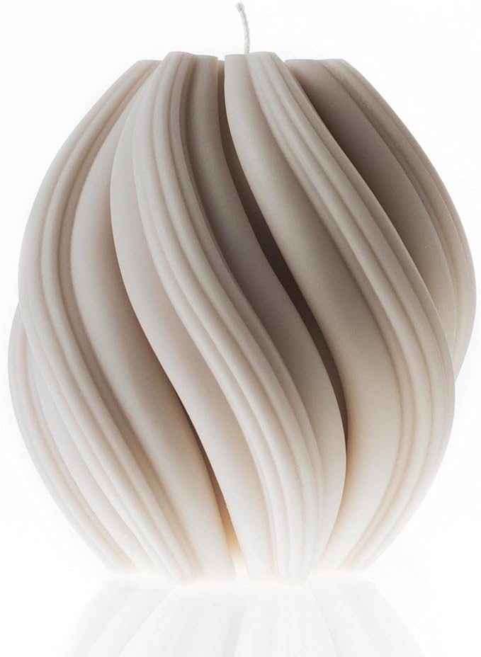LAWA Swirl Candle - Beautiful Handmade Pillar Soy Wax Twirl Elegant Bubble Aesthetic Candle Housewarming Gift Home Room Sh...