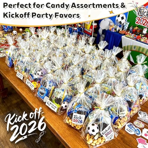 PigPotParty Cellophane Bags 8x11 Inch, 50 Pack Clear Plastic Gift Bags with Bottom Gusset for Stand-Up Display, Medium Cel...