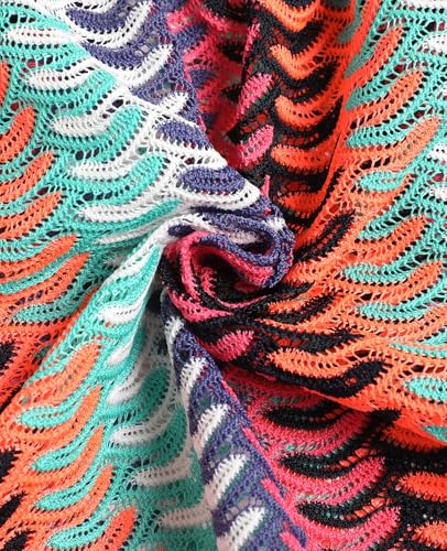 ZAFUL Crochet Cover Up Shorts for Women Beach Swimwear 2026 Boho High Waisted Drawstring Flowy Swim Bottom