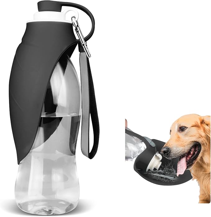 TIOVERY Dog Water Bottle, Portable Pet Water Dispenser Feeder Leak Proof with Drinking Cup Dish Bowl for Outdoor Walking, ...