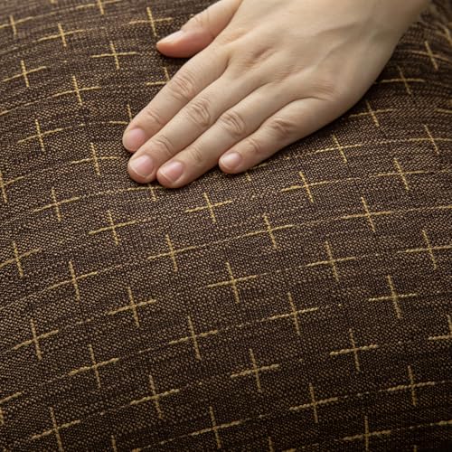 MANDIOO Pack of 2 Burlap Linen Throw Pillow Covers Woven Textured Modern Farmhouse Cushion Covers Pillowcase Decorative Co...