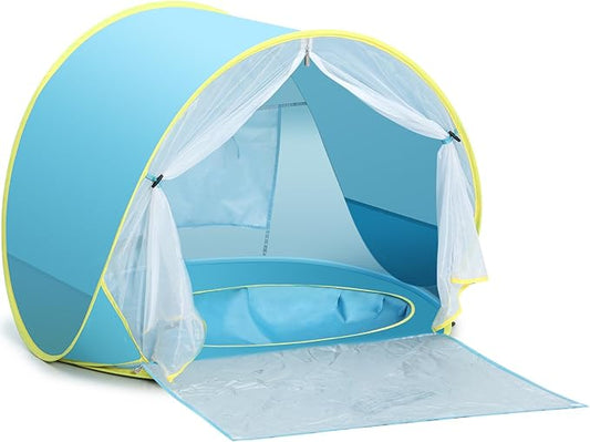 Senodeer Baby Beach Tent, Pop Up Play Tent for Infants, UV Protection Sun Shelter for Toddlers, Infant Portable Sun Shade