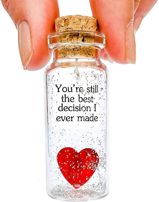 Anniversary Present for Her & Him, Romantic Gift to Boyfriend & Girlfriend, Message in Bottle I Love You Gifts Wife Husban...