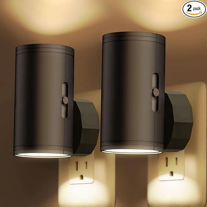 TSEXES LED Night Lights Plug into Wall, Dusk to Dawn Sensor,5-300LM Adjustable Brightness, Soft White 3000K,Dimmable Night...