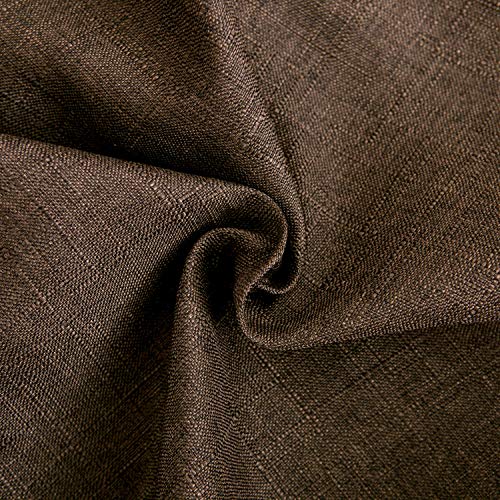 RainRoad Linen Decorative Throw Pillow Covers Cushion Cover Pillow Case for Sofa Couch Bed Chair, Soft Square Dark Brown T...