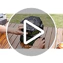 Odoland 30000mAh Camping Fan with LED Lantern, Rechargeable Battery Operated Oscillating Fan with Remote & Hook, Portable ...