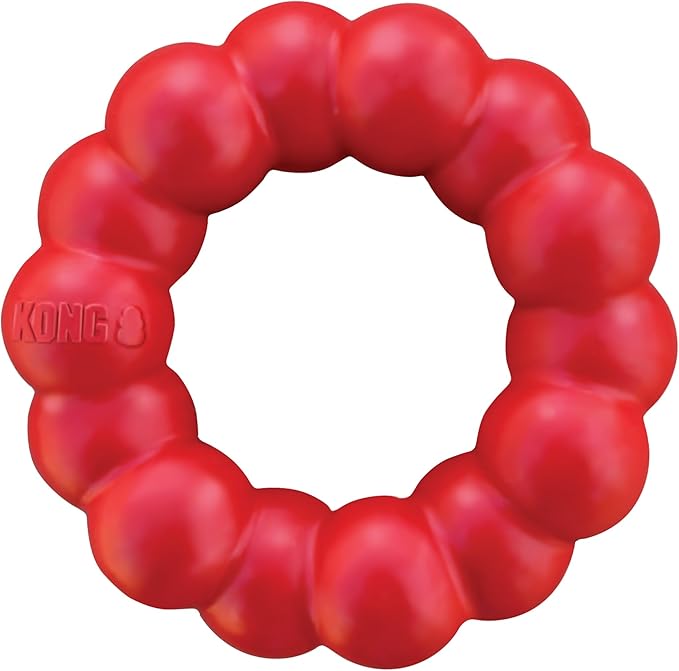 KONG Ring - Natural Rubber Ring Toy for Healthy Chewing Habits - Chew Toy Supports Dog Dental Health - Dog Toy Supports In...