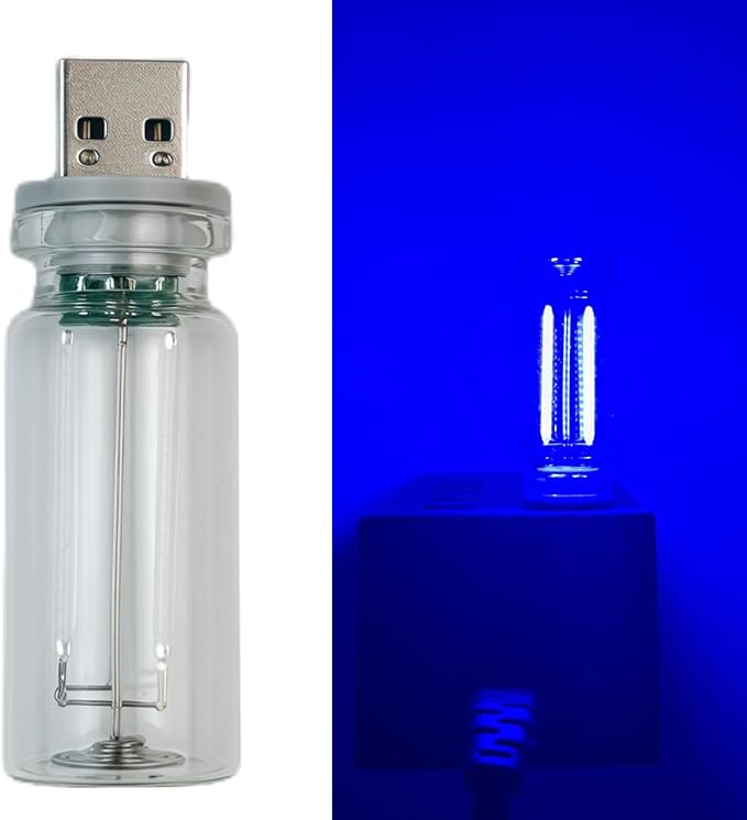 Dimmable Blue USB Touch Control Led Lights for Car, Glass Truck Led Lights Interior, Cute Retro Led Night Light Ambient Li...