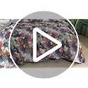 Chezmoi Collection Passion 3-Piece Floral Quilt Set Queen - Multicolor Purple Red Blue White Gray Yellow Waterbrush Printe...