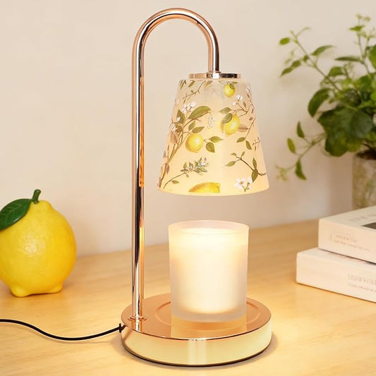 Lemon Candle Warmer Lamp with Timer Dimmable Vintage Decorative Bedside Table Lamp Valentines Day Birthday Gifts for Women...