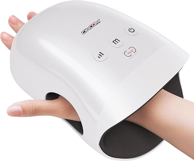 CINCOM Hand Massager with Heat & Compression, Cordless Rechargeable Hand Massager for Arthritis & Carpal Tunnel Relief, Ai...