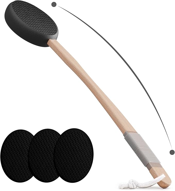 Svarvns Back Lotion Applicator with 4 Replaceable Pads, Lotion Applicator for Back Self Elderly, Women, Cream Medicine App...