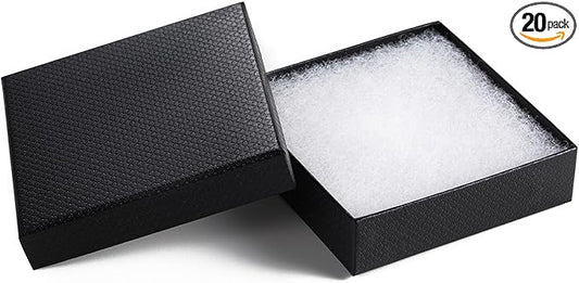 GEFTOL Jewelry Gift Boxes 20 Pack 3.5x3.5x1 Inch Cardboard Jewelry Boxes,Small Gift Boxes for Jewelry Earrings Necklaces H...