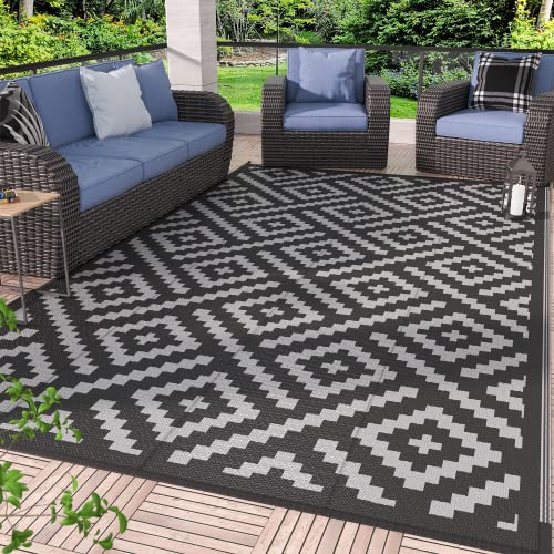 GENIMO Outdoor Rug for Patio Clearance,5'x8' Waterproof Mat,Reversible Plastic Camping Rugs,Rv,Porch,Deck,Camper,Balcony,B...