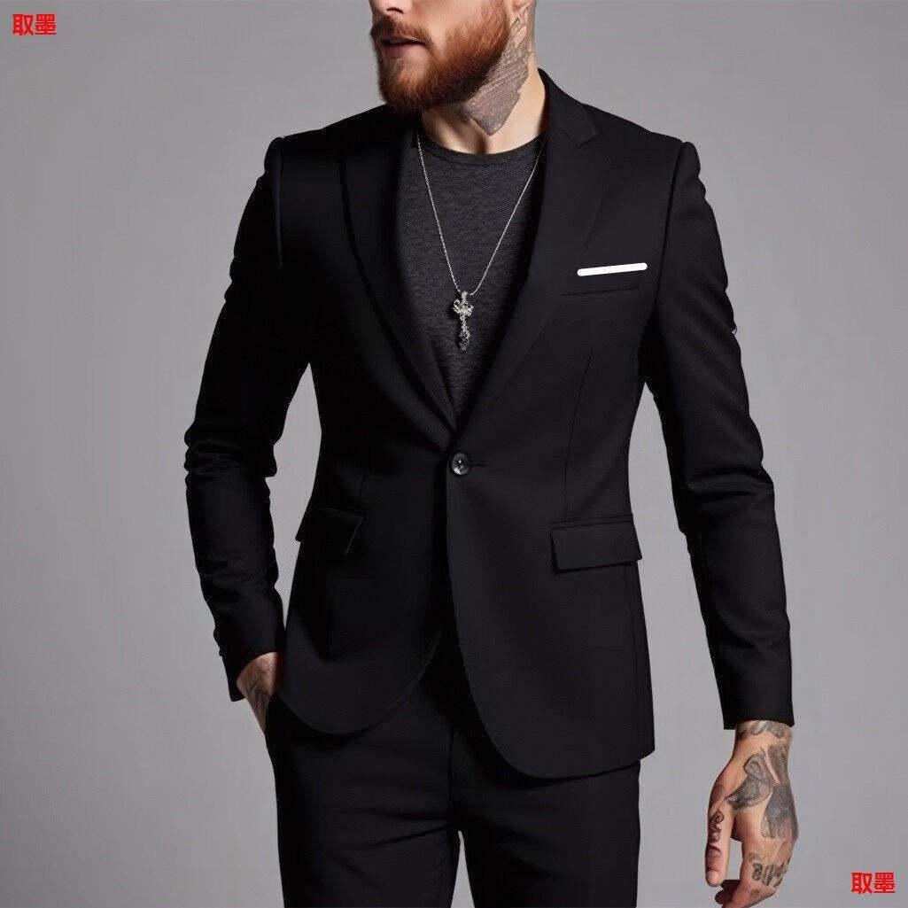 Men's Fashionable Casual Korean-Style Slim-Fit Jacket