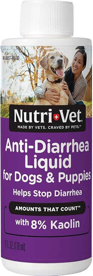 Nutri-Vet Anti-Diarrhea Liquid for Dogs and Puppies, Puppy Supplements for Digestive Health, Dog Essentials for Gut Suppor...