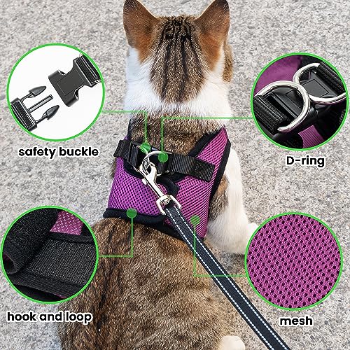 JVVGPET Dog Harness with Airtag Holder for Small Dogs, Puppy, Cats - No Pull Step in Small Dog Harness and Reflective Dog ...