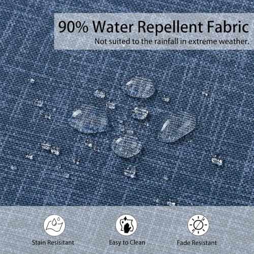 Magpie Fabrics Indoor Outdoor Cushion Cover Replacement 2 Pack, NO Insert! Water Repellent Slipcover with Ties Decor for P...