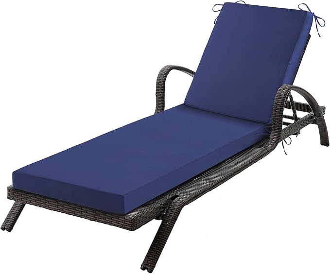 Aegisun Chaise Lounge Cushions Outdoor, 72x 21x 3 Inch Waterproof & Fade-Resistant Lounge Chair Cushion, Outdoor Chaise Cu...