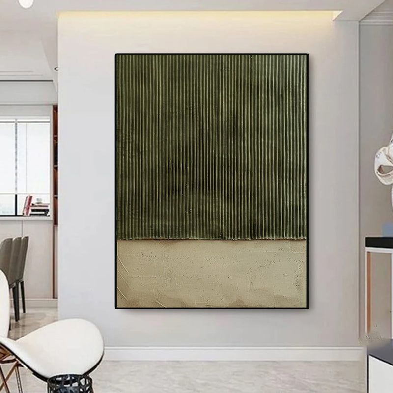 Hand-Painted Oil Painting Canvas Acrylic Modern Wall Art Green Modern Abstract Texture  Artwork Home Decoration For Bedroom Living Room Decor