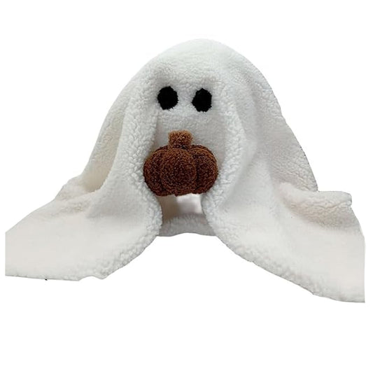 Ghost With Pumpkin Pillow Cute PP Cotton Stuffed Ghost Throw Pillow For Festive Party Haunted House Decor