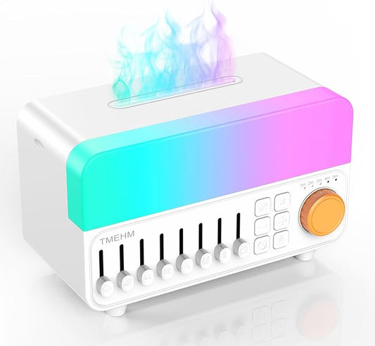 TMEHM 4-in-1 Sleep Sound Machine with White Noise & 8 Nature Sounds, Bluetooth Speaker, Night Light & Aroma Diffuser with ...