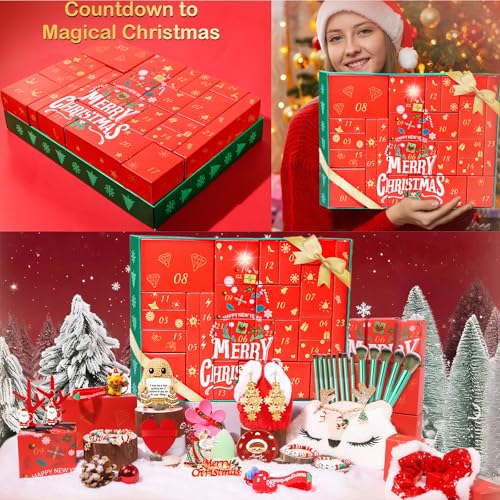 Beauty Advent Calendar 2025 for Teen Girls & Adult Women -24 Days Christmas Countdown Calendar, Fashion and Jewelry Sets I...