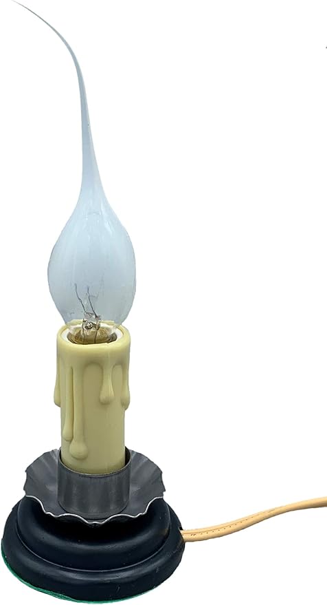 Creative Hobbies® Rustic Country Candle Lamp, 5 in, On/Off Switch, Metal Trim, Plug-in