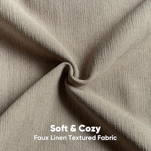 FUTEI Coffee Chenille Decorative Throw Pillow Covers 18x18 Inch Set of 2,Soft Cozy Faux Linen Textured Cushion Case,Farmho...