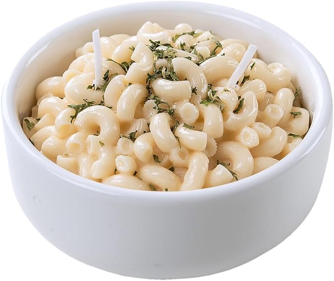 ILIKEPAR Macaroni and Cheese Pasta Bowl Scented Candle Ritual Gift for Your Lovers Friends Macaroni Pasta 5.6oz (160g)