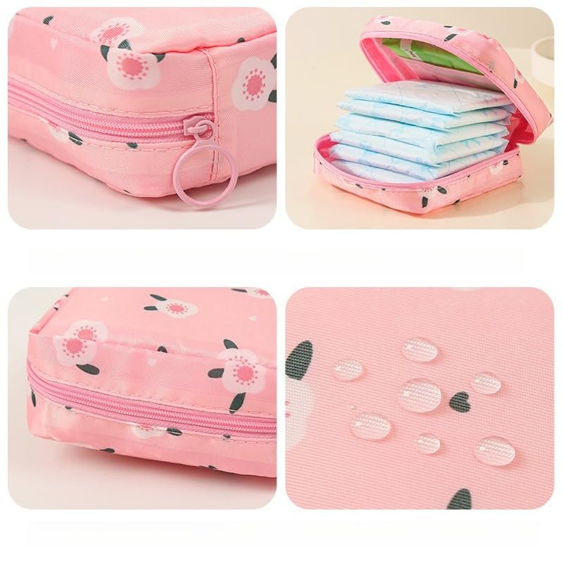 Storage bag for women, can be used for sanitary pads, portable waterproof organizer, and daily jewelry and cosmetics stora...