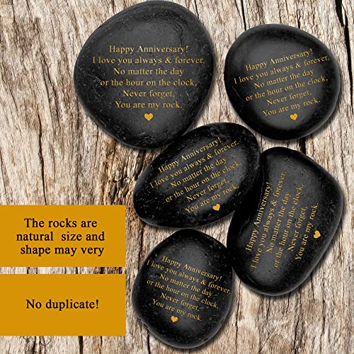 VELENTI Happy Anniversary Decorative Stones Rock - Heartwarming You are My Rock Wedding Presents, Inspiring Anniversaries ...