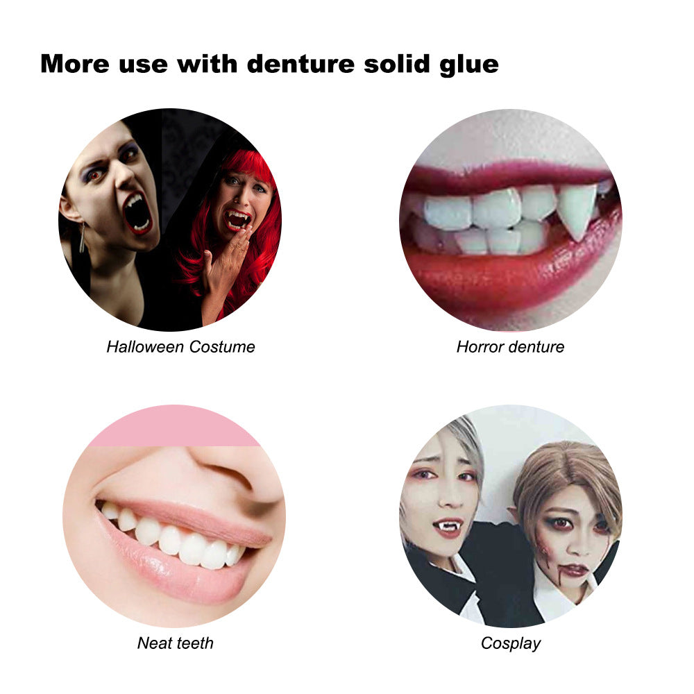 EELHOE Solid Dental Glue, Film And Television Makeup Denture Modification Temporary Fillings Dental Glue False Fillings Holes And Gaps