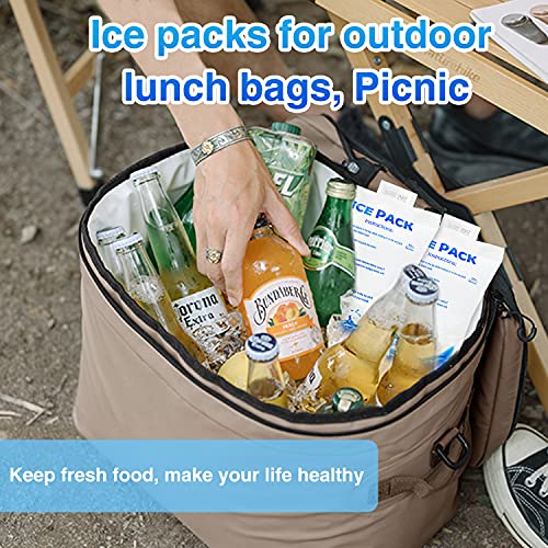 12Pcs Reusable Ice Packs for Cooling Safety Vest Cold Packs Freezer Packs for Lunch Bags, Travel, Outdoor Activities, Comp...