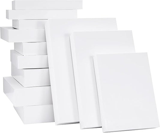 SUNCOLOR White Gift Boxes with Lids, 12 Pack Assorted Sizes (11”, 14”, 16”) – Premium Gift Box Set for Presents, Packagin...