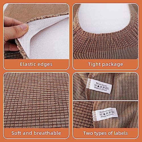 RunNico RV Dinette Cushion Cover-Elastic Camper Cushion Slipcovers-Stretchable Loveseat Sofa Furniture Protector for RV Ca...
