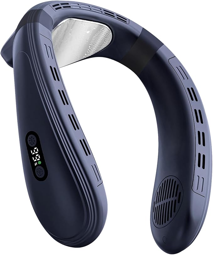 Agihoss Neck Air Conditioner Fans That Blow Cold Air Cooling Device Wearable Fan, 5200mAh Battery Operated Rechargeable Pe...