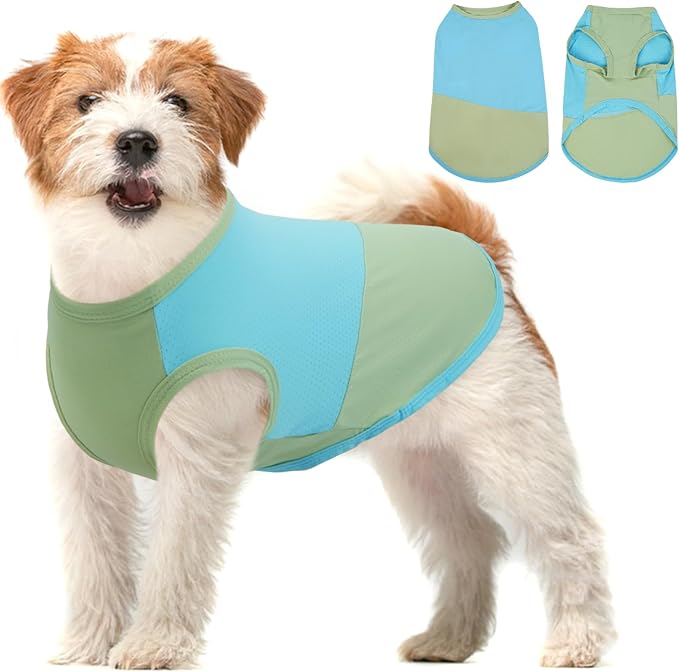 BRKURLEG Dog Cooling Vest, UPF 50+ Sun Protection Dog Cooling Shirts, Breathable Quick Dry Vest for Small to Large Dogs & ...